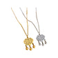 218062ec-4848-4066-8766-af5dbdd020b5 gold-tone and silver-tone filigree pendants with three dangling beads on display