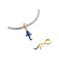 Two whale shark charms; one dangling from a bracelet and one shown from the reverse