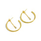 Gold-tone 25 mm hoops with marquise chain dangles captured flat on white