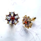 Colorful Stone Stud Earrings