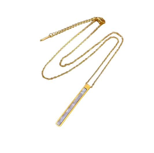 Mother of Pearl Long Pendant Necklace