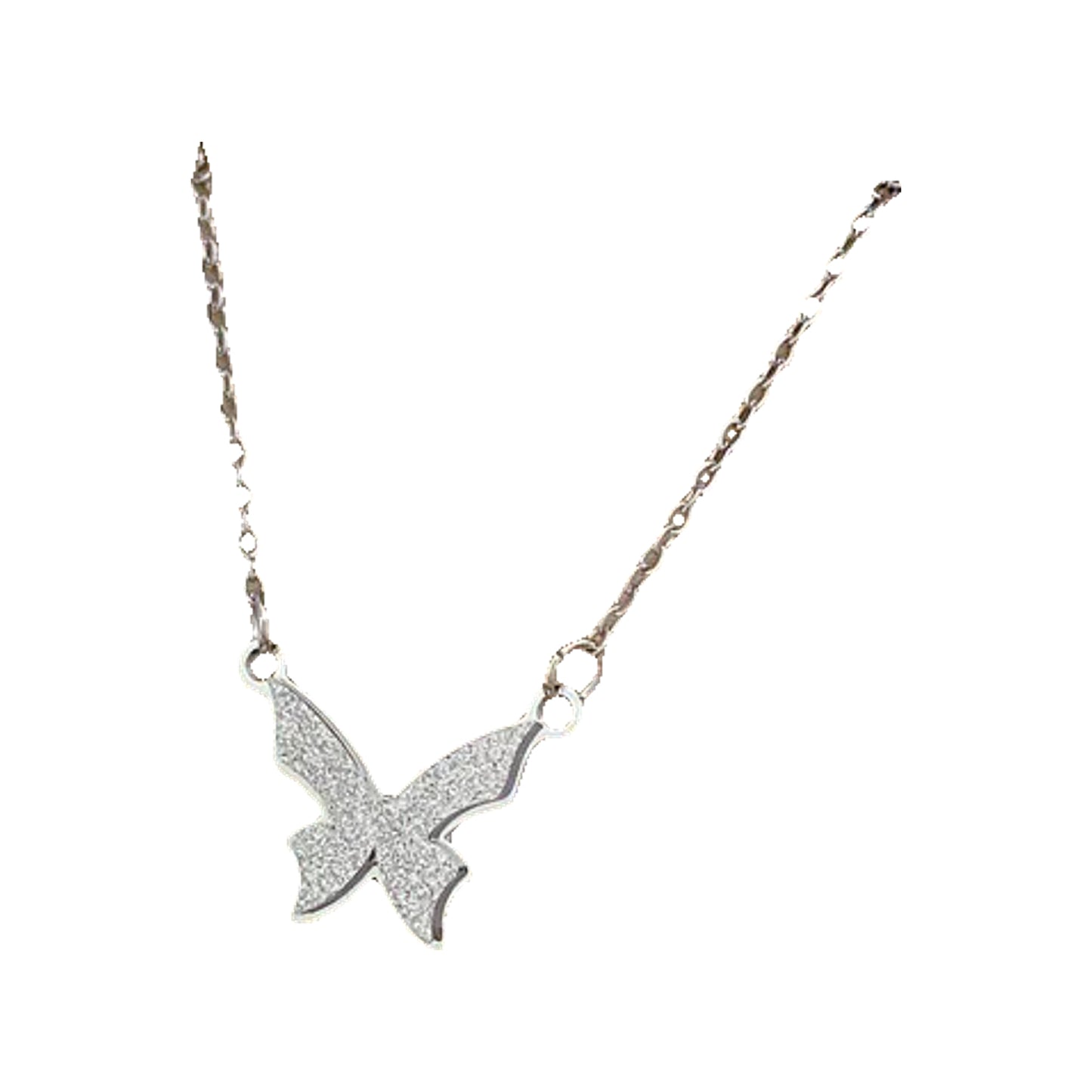 bc867955-c9cb-4962-8c0e-aff966a637bc gold-tone textured butterfly pendant on beige display cushion
