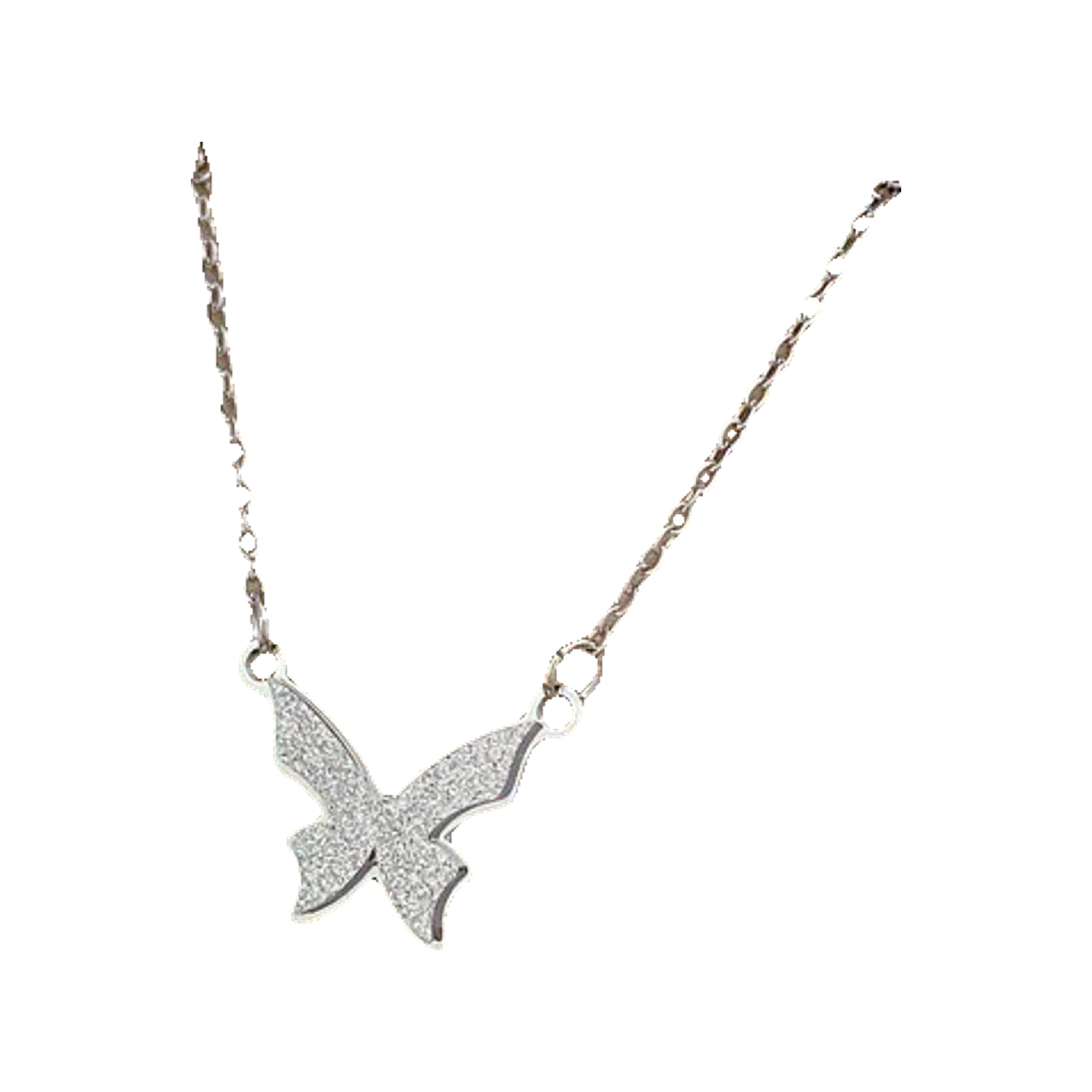 bc867955-c9cb-4962-8c0e-aff966a637bc gold-tone textured butterfly pendant on beige display cushion