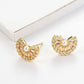 Stud Earrings with Pearl & Zircons