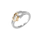 Double Heart Ring with Shiny Cubic Zirconia