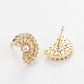 Stud Earrings with Pearl & Zircons