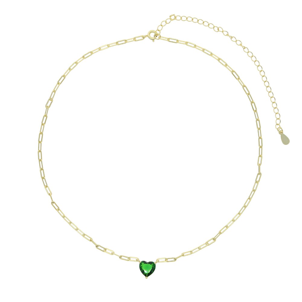 Heart Shaped Cubic Zirconia Chocker Necklace