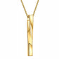 Stainless steel "Twisted Cube Bar" pendant and necklace