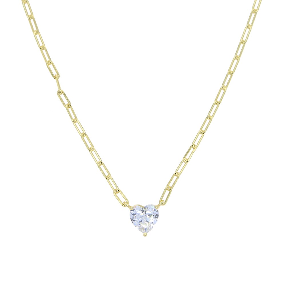 Heart Shaped Cubic Zirconia Chocker Necklace
