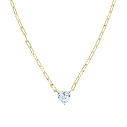 Heart Shaped Cubic Zirconia Chocker Necklace