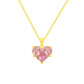 Pink Love Crystal Pendant Necklace