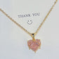 Pink Love Crystal Pendant Necklace